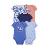 Carters Layette Erkek Bebek 5Li Kısa Kol Body 1Q934610 Karışık Renkli