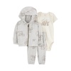 Carters Layette Bebek 3lü Hırkalı Set 1R041610 Gri