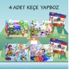 4 Set - 96 Parça  Oyun Parkı ve Müzik 5+ Keçe Yapboz - 5 Yaş Puzzle