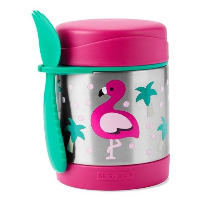 Skip Hop Zoo Paslanmaz Çelik Termos 325ml Flamingo