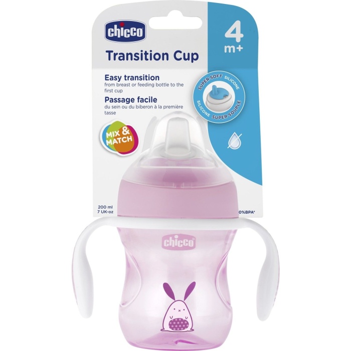 Chicco Yumuşak Uçlu Geçiş Bardağı 4+ Ay Kız 200 ml