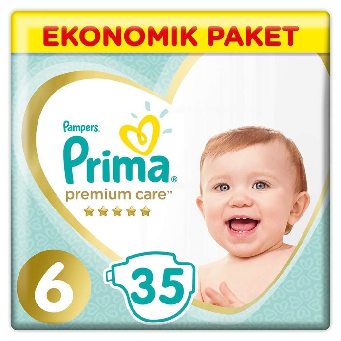 Prima Premium Care Bebek Bezi Ekonomik Paket 6 Beden 35 Adet