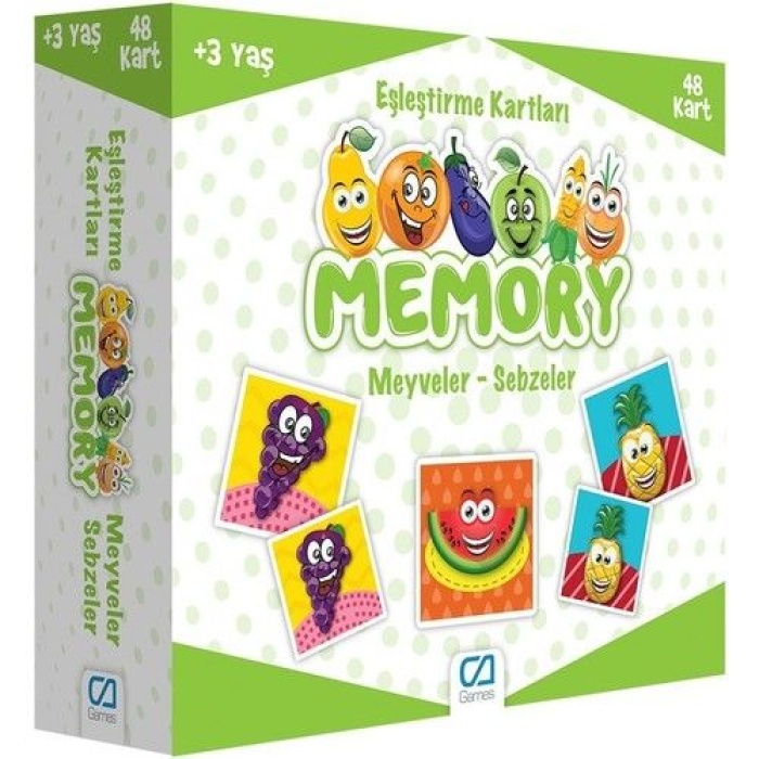 Games Memory Eşleştirme Kartları Meyve Sebzeler 48 Kart 5040