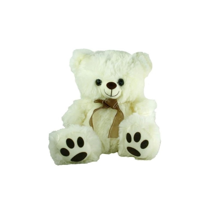 PABX21957-26 Peluş Kurdelalı Ayı 26 cm -Vardem