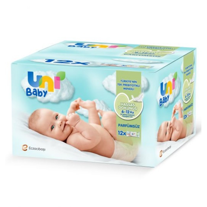 Uni Baby Hassas Dokunuş Islak Havlu Mendil 12li 624 Yaprak