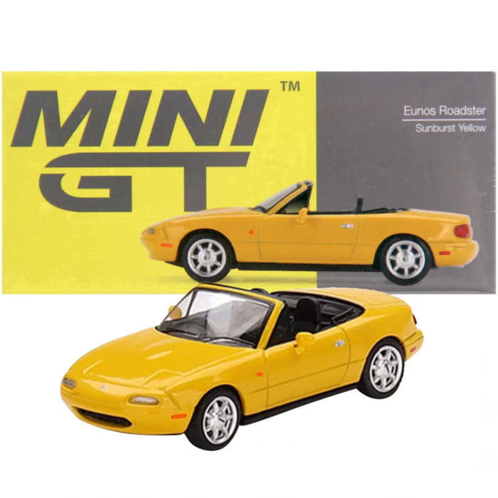 Nessiworld Mini GT 1:64 Eunos Roadster Sunburst Yellow