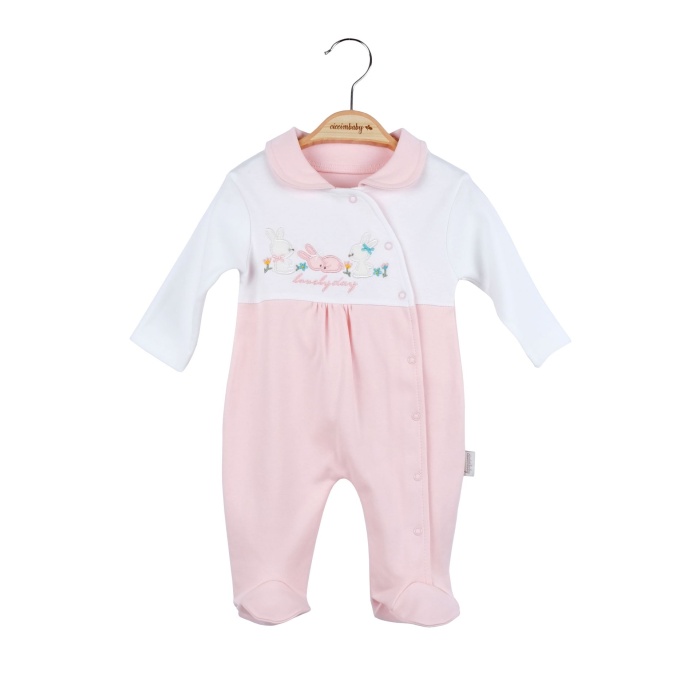 Ciccim Baby Tavşanlı Patikli Tulum 4747 Pembe