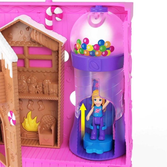 HNB03 Polly Pocket Pollyville Şeker Dükkanı Oyun Seti