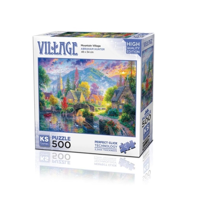 Nessi World 20046 Mountain Village 500 Parça Puzzle -KS