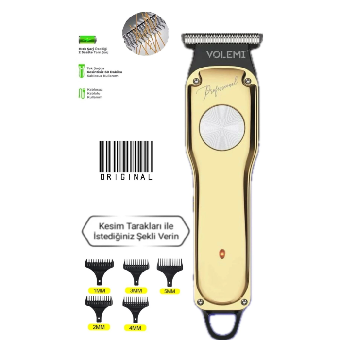 00085 Profesyonel Usb Şarjlı Berber Tıraş Makinesi Saç Sakal Tıraş Makinası Erkek Bakım Seti