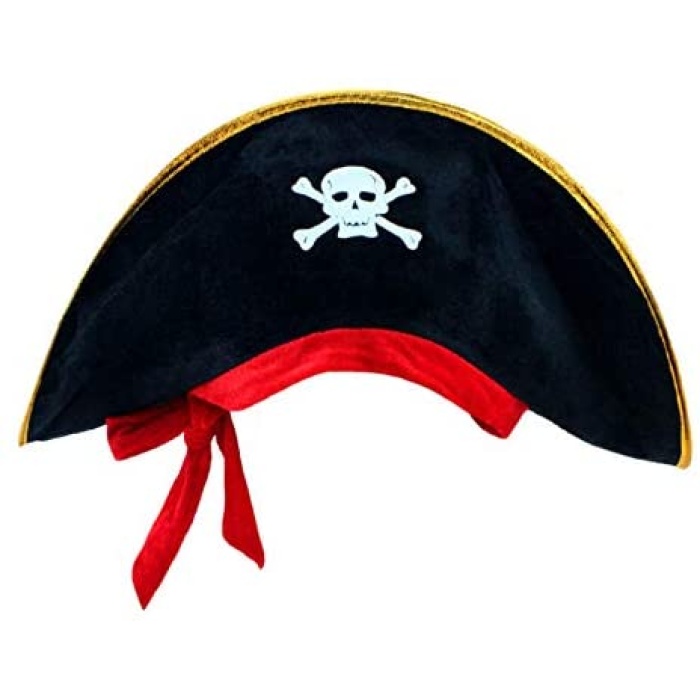 Kaptan Jack Kadife Çocuk Boy Korsan Şapkası (CLZ)
