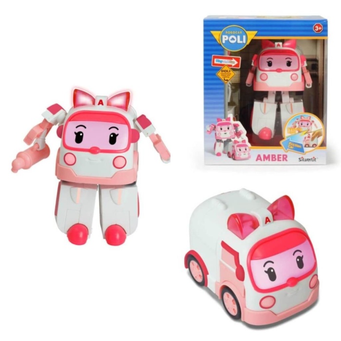 POLI 83095 Robocar Poli Işıklı Dönüşen Figür Amber -Necotoys