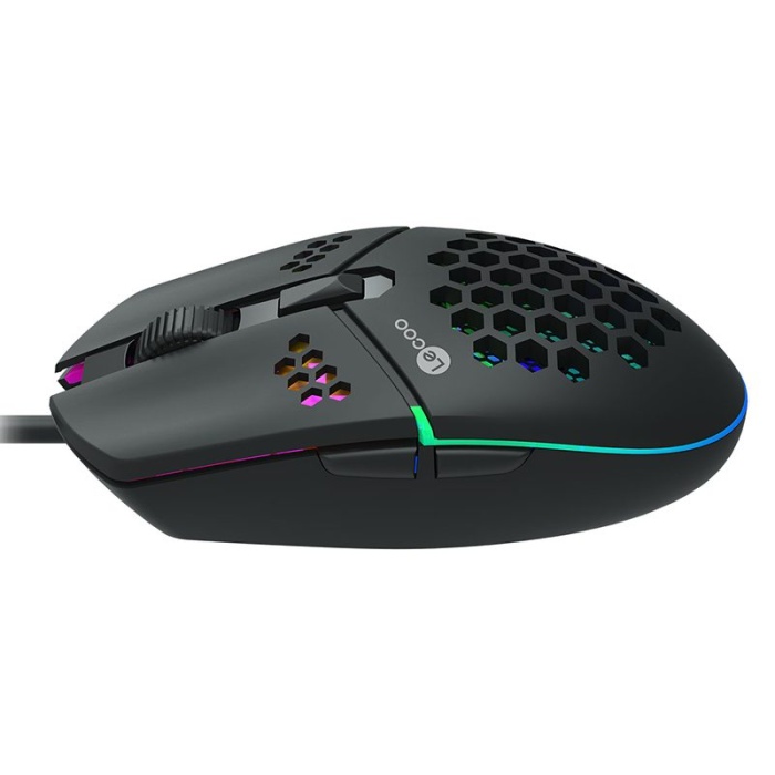 CLZ192 LECOO MS105 3200 DPI 6 TUŞLU KABLOLU RGB LED AYDINLATMALI GAMING MOUSE (4172)