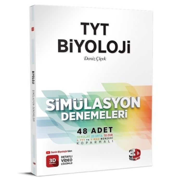 3D Yayınları TYT Biyoloji 48 Simülasyon Denemesi