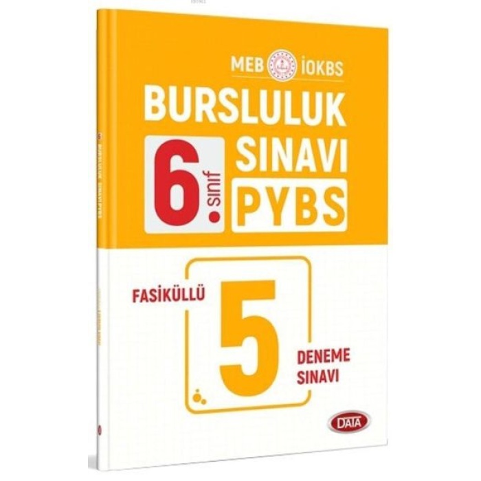 Data 6. Sınıf PYBS Bursluluk Sınavı Fasiküllü 5 Deneme Sınavı  (4022)