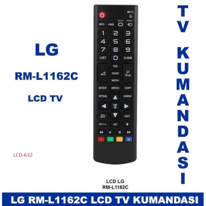 LG RM-L1162C Kumanda - LCD-632 (7474)