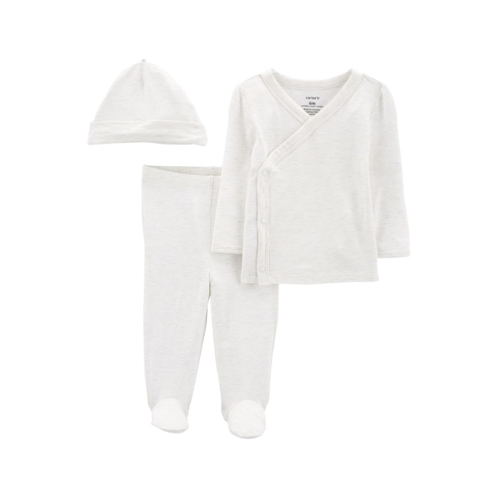 Carters Layette Bebek 3lü Alt Üst Set 1O970110 Gri