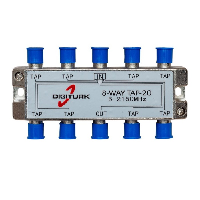 CLZ192 DIGITURK 5-2150 MHZ 20DB 8 YOLLU TAP SWITCH 1/8 SPLITTER (4172)