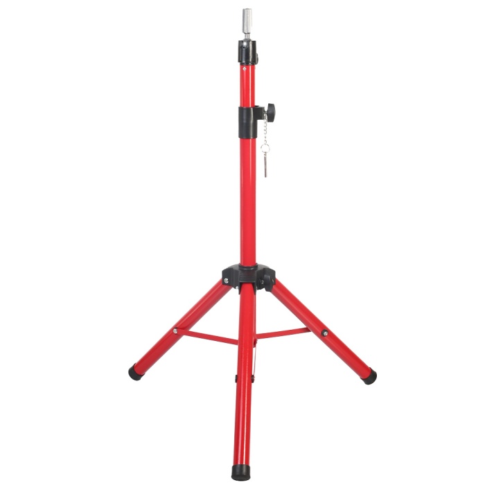 CLZ201 Kuaför Eğitim Mankeni İçin Metal Tripod / Kırmızı + Taşıma Çantası