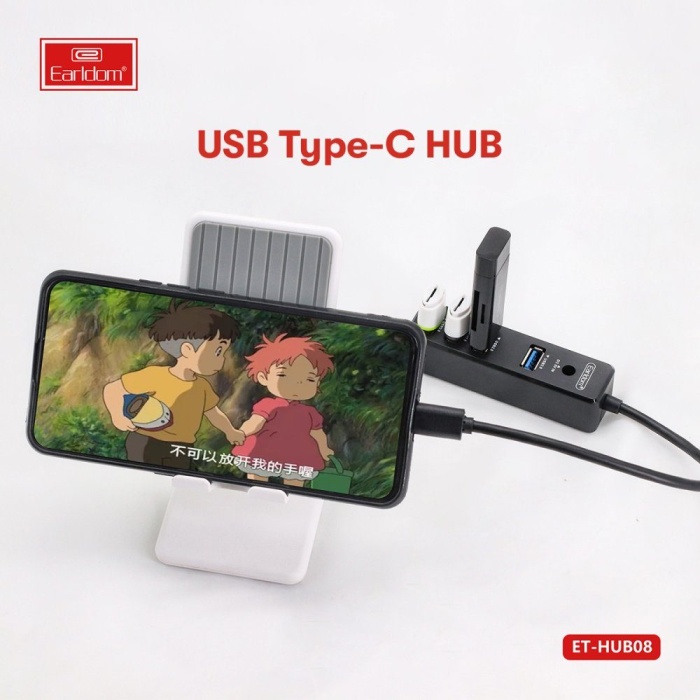 CLZ942 Earldom Hub08 Tak Çalıştır 3 Adet Usb 2.0 Ve 1 Adet Usb 3.0 Çıkışlı Usb Çoklayıcı - Ürün Rengi : Siyah