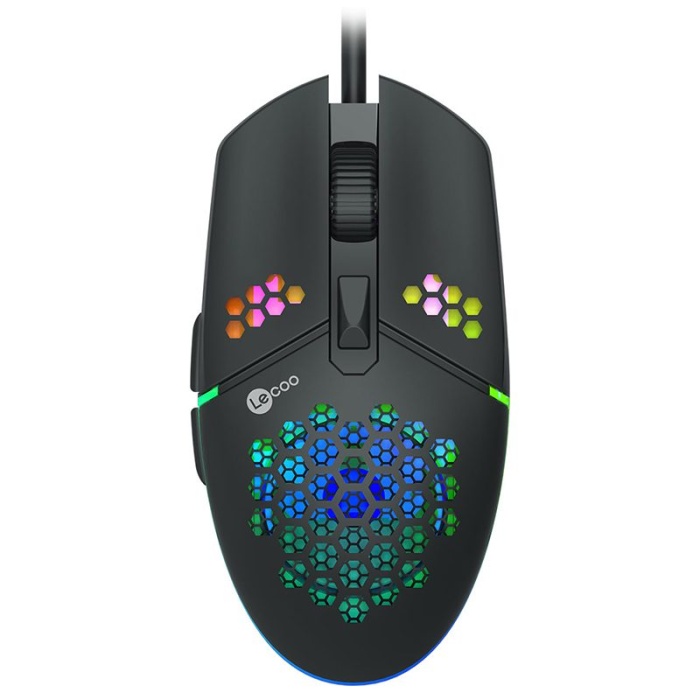 CLZ192 LECOO MS105 3200 DPI 6 TUŞLU KABLOLU RGB LED AYDINLATMALI GAMING MOUSE (4172)