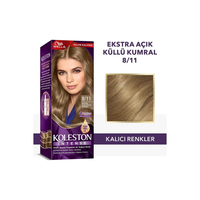 Koleston Intense Saç Boyası 8/11 Ekstra Açık Küllü Kumral - Salon Kalitesi