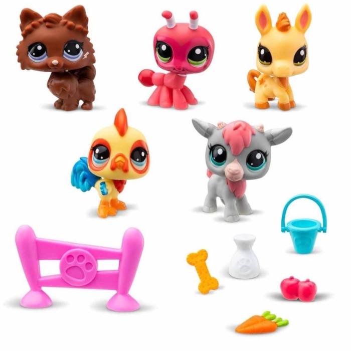 1005103 Littlest Pet Shop Minişler 5li Figür Seti S1 Çiftlik Temalı -Sunman