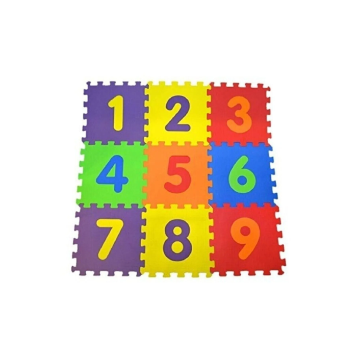 9 Parça Büyük Boy Rakamlı Sayılı Sünger Yapılı Oyun Karosu Yer Matı Puzzle Yapboz Royaleks-68803