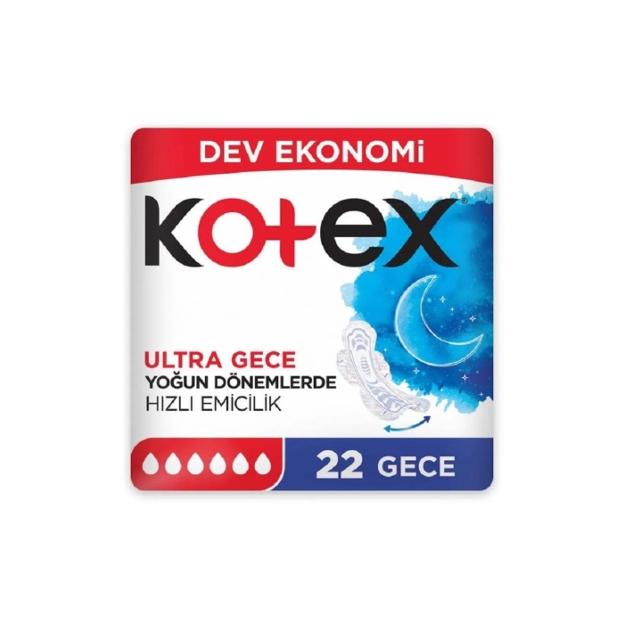 Kotex Ultra Dev Eko Gece Ped 22 Adet