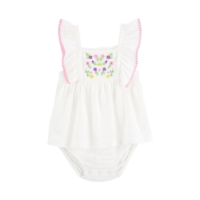 Carters Kız Bebek Bodyli Elbise 1R022410 Karışık Renkli