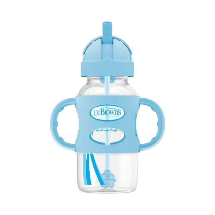 Dr Browns Milestones Sippy Pipetli Alıştırma Bardağı 270ml Mavi