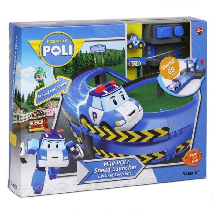 Nessiworld Robocar Poli Fırlatıcılı Ve Virajlı Yol Seti