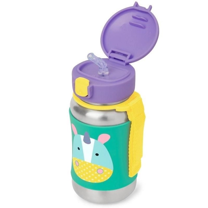 Skip Hop Pipetli Paslanmaz Çelik Suluk 350ml Unicorn