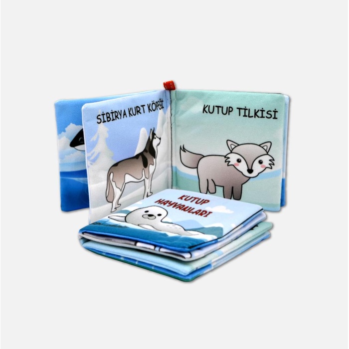 Kutup Hayvanları Kumaş Sessiz Kitap