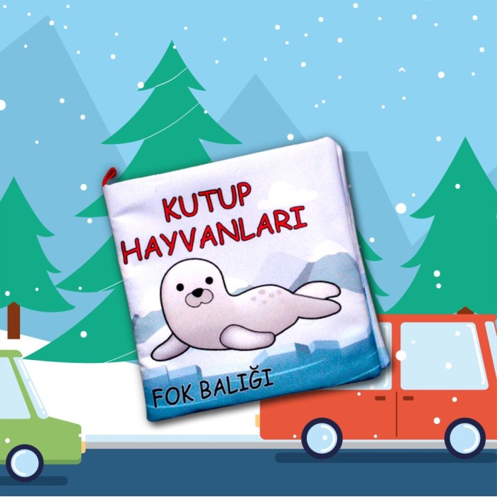 Kutup Hayvanları Kumaş Sessiz Kitap