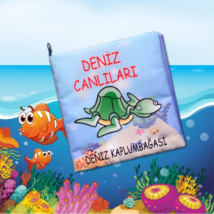 Deniz Canlıları Kumaş Sessiz Kitap