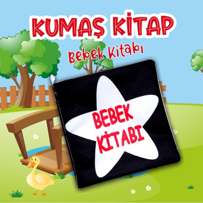 Bebek Siyah-Beyaz Kumaş Sessiz Kitap