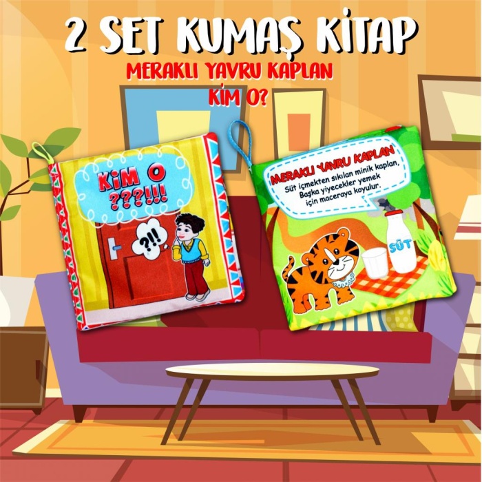 2 Kitap  Kim O ve Meraklı Kaplan Yarusu Kumaş Sessiz Kitap