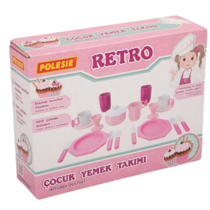 Polesie Retro Çay Ve Yemek Takımı Seti 19 Parça Kutulu - POL-87713