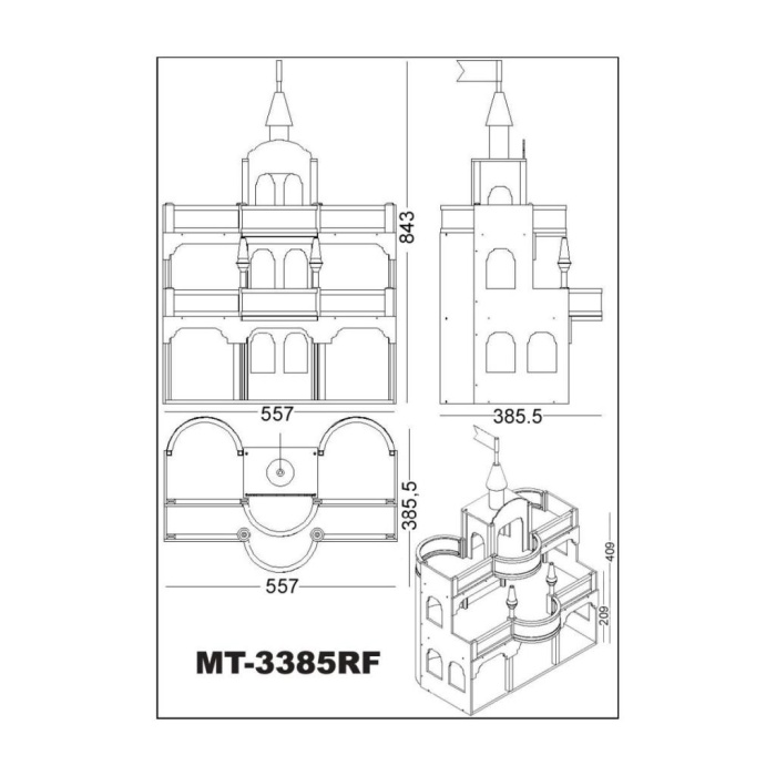 3385RF Mentari Ahşap Prenses Kalesi