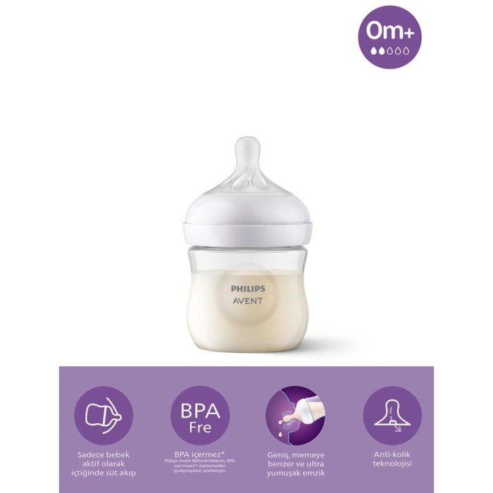 Philips Avent Doğal Tepkili Natural Response PP Biberon 125 ml 0+ Ay