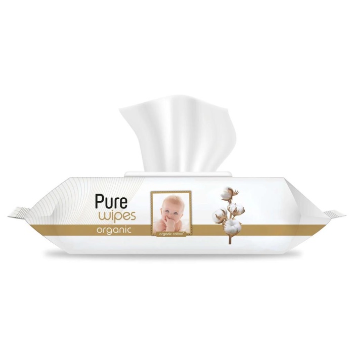 Pure Baby Organic Pamuk Islak Mendil 90 Adet