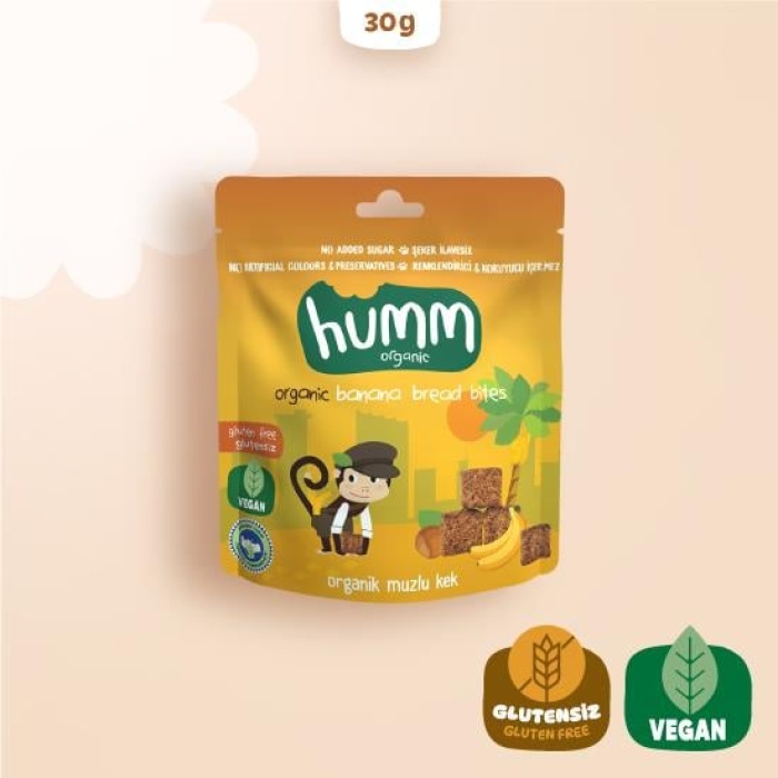 Humm Organik Glutensiz Vegan Muzlu Kek 30 Gr