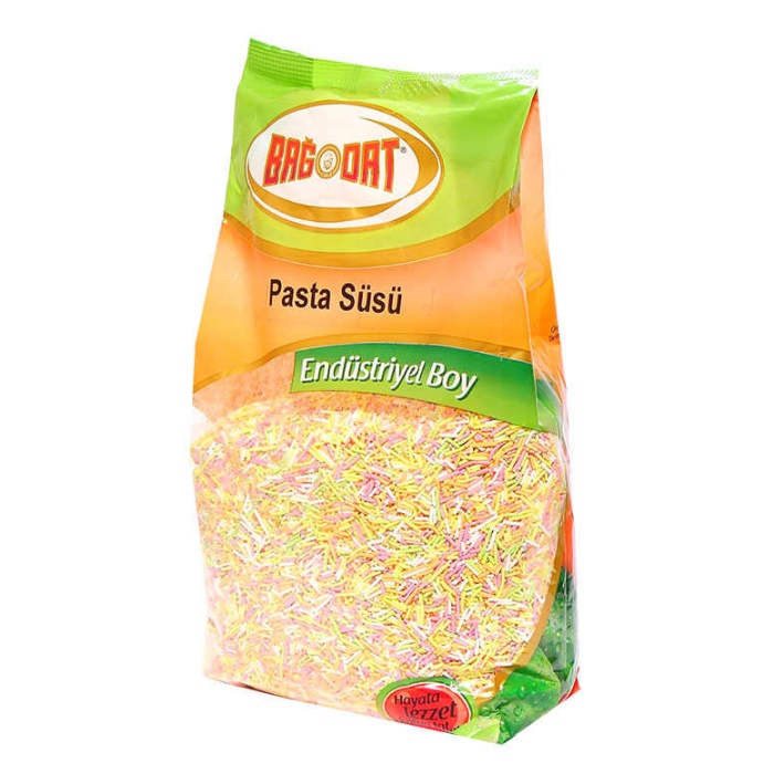 Pasta Süsü Granül Şekeri Karışık Renk 1000 Gr Paket