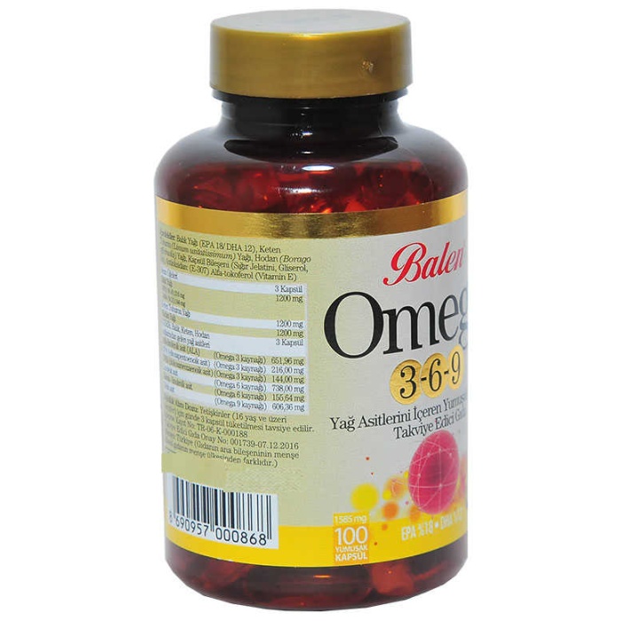 Omega 3-6-9 1585 Mg x 100 Yumuşak Kapsül