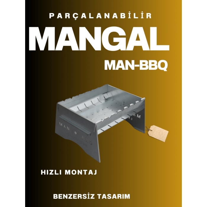 Katlanabilir Mangal - Portatif Katlanabilir Kamp ve Piknik Mangalı 1 MM Kalınlık (7474)