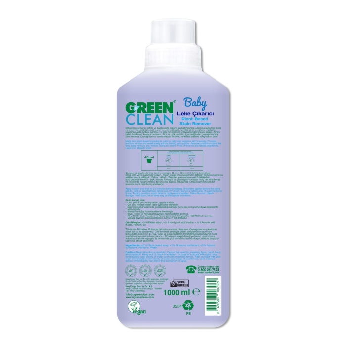 Green Clean Baby Bitkisel Leke Çıkarıcı 1000ml