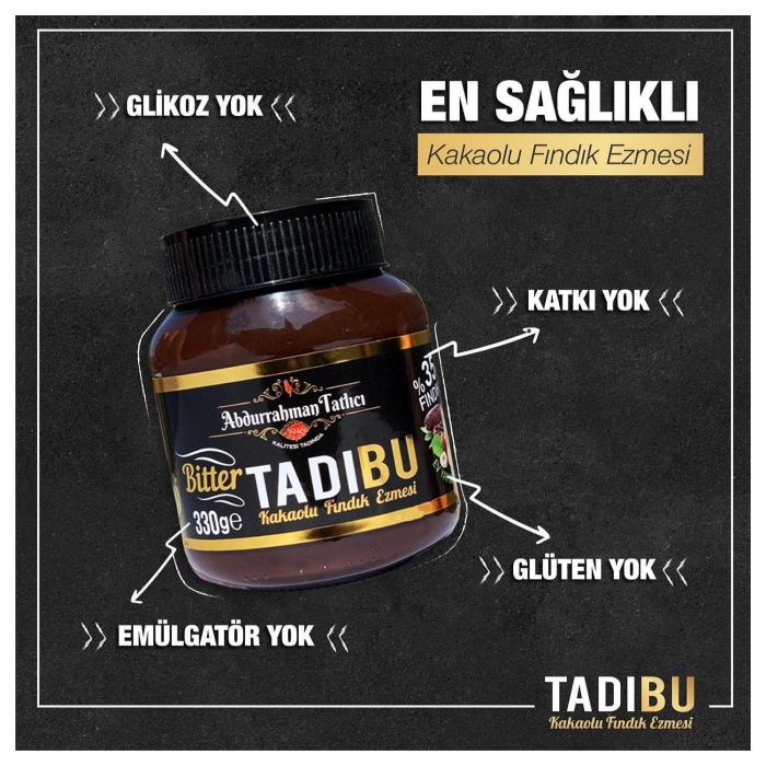 Abdurrahman Tatlıcı Tadıbu Kakaolu Fındık Ezmesi 330gr