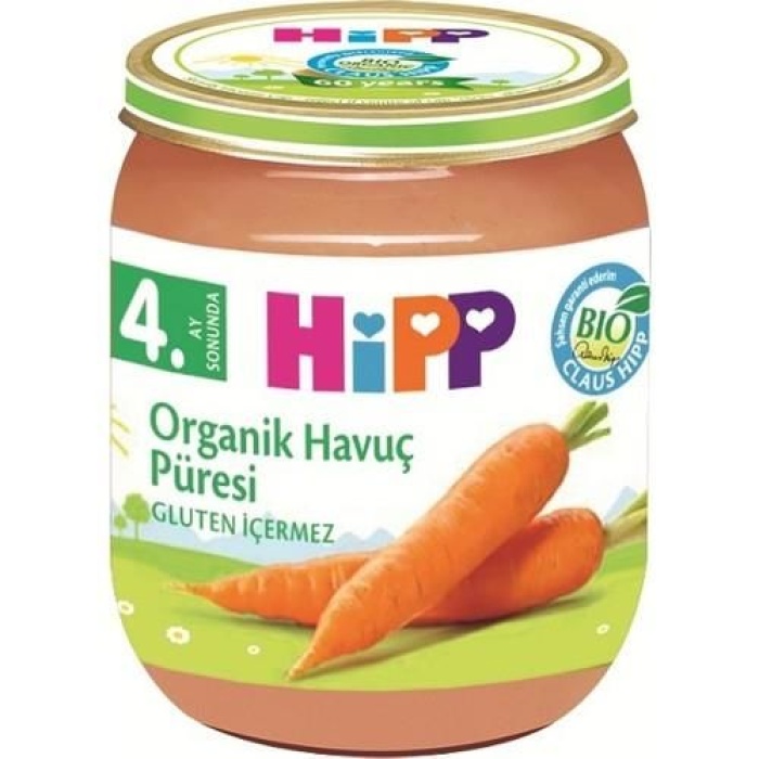 Hipp Organik Havuç Püresi 125gr