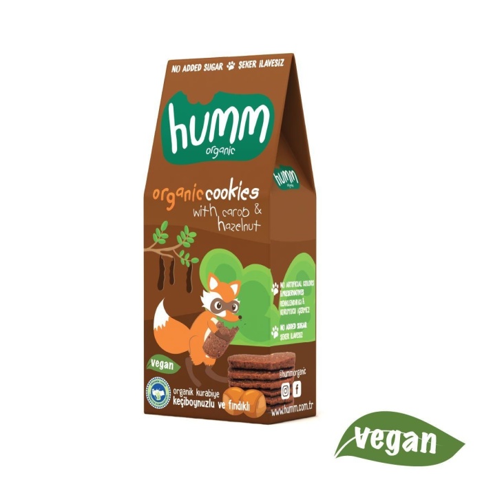 Humm Organik Keçiboynuzlu Fndıklı Vegan Kurabiye 55gr